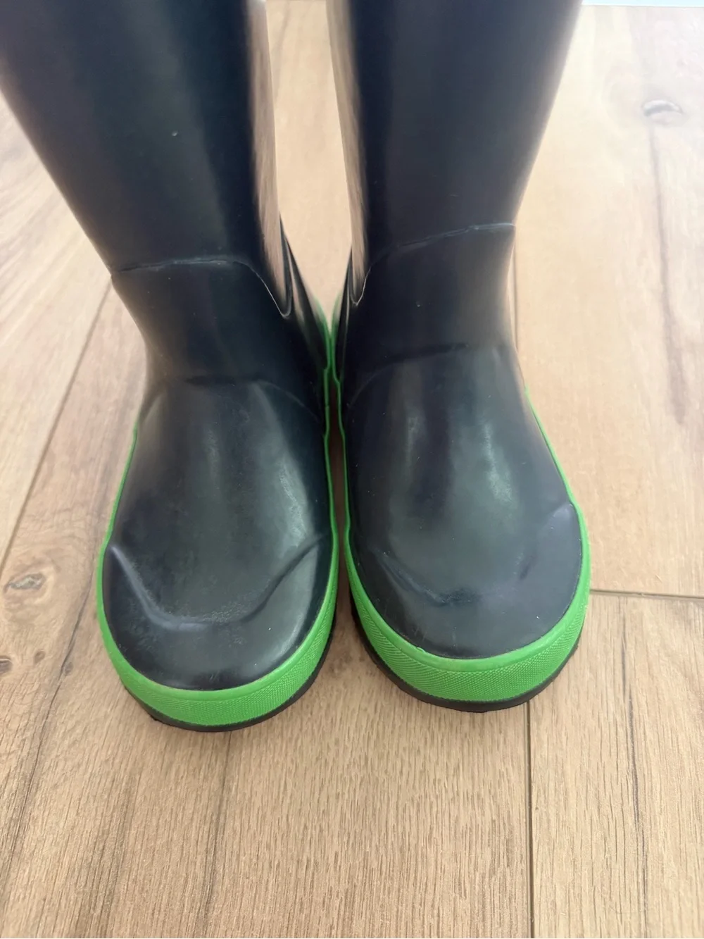 Bogs Kids' Lightweight Waterproof Rainboots Navy Green Size 10 Pull-on Handles